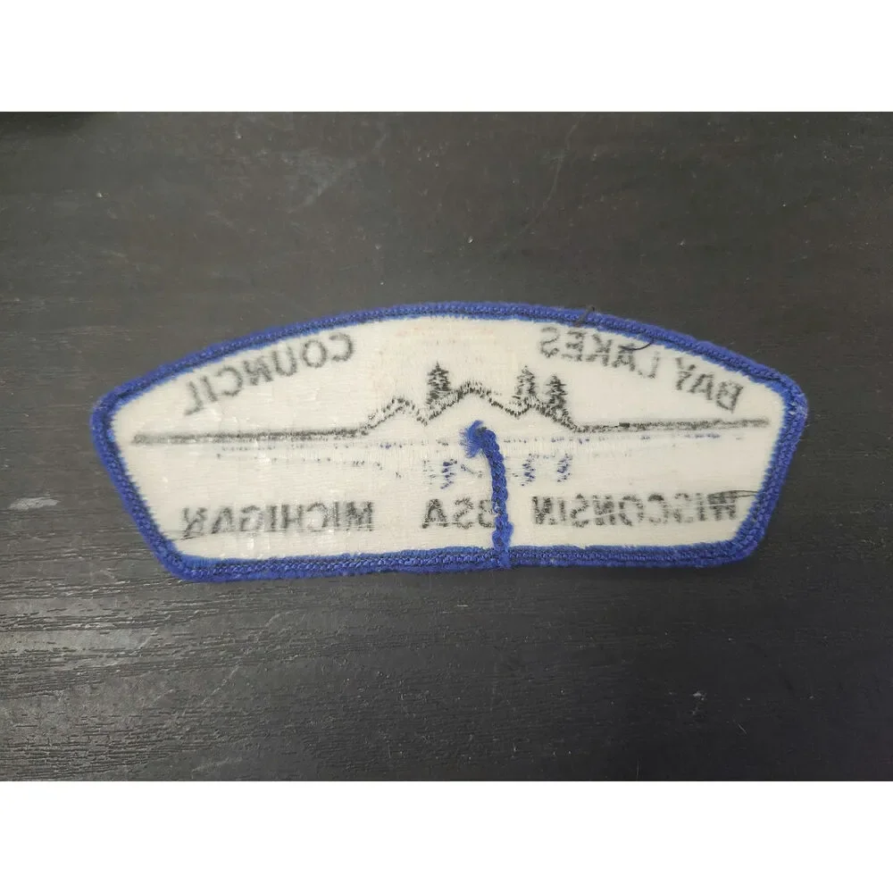 Bay-Lakes Council BSA Patch Wisconsin Michigan Boy Scouts Sunset Design Vintage